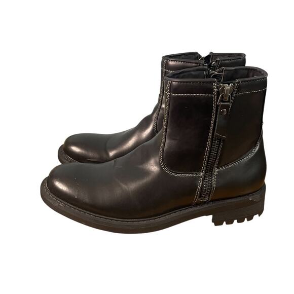 Kenneth Cole Unlisted Mens 8.5 Boots C-ROAM Double Zip Fall Leather Causal Party - Picture 6 of 7